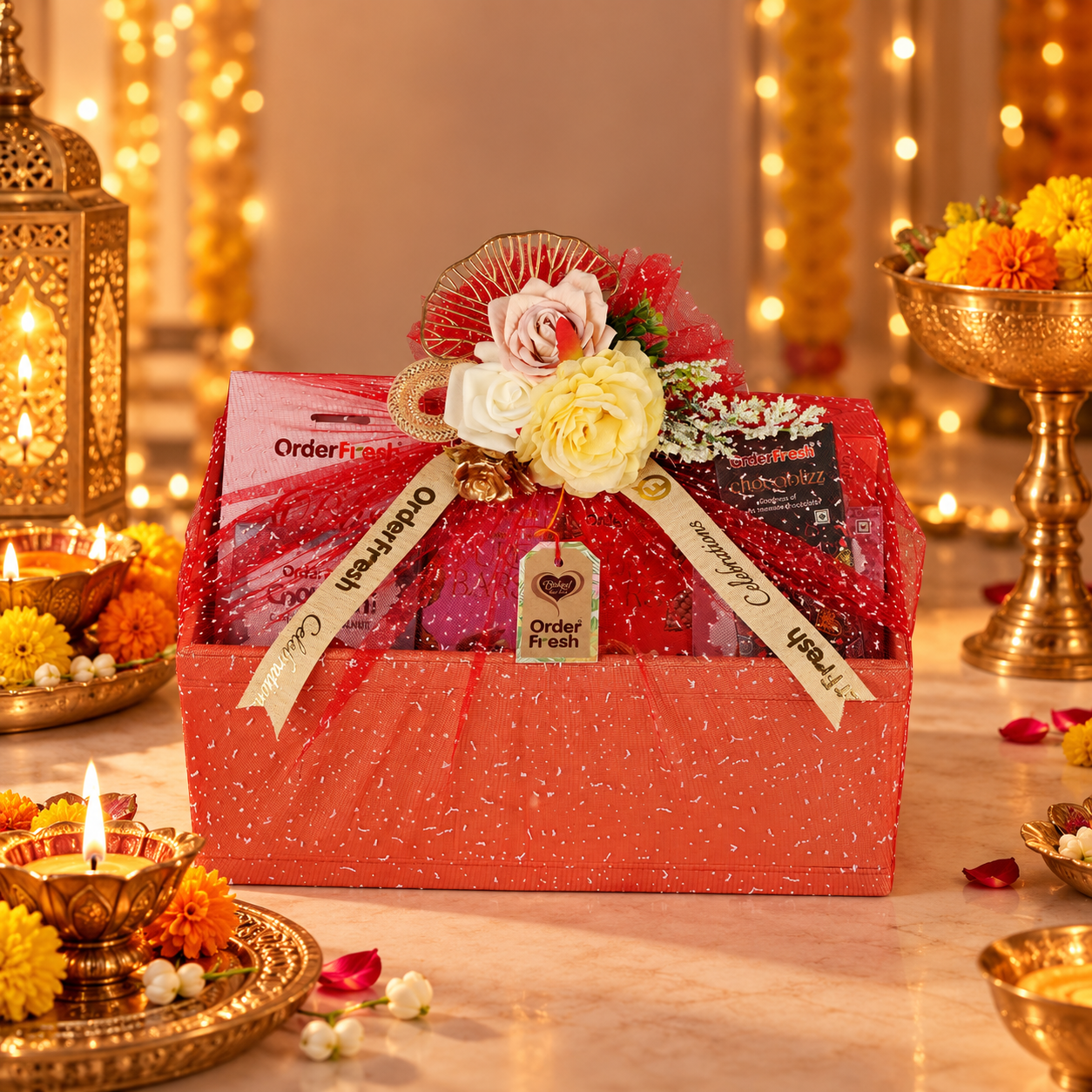 Diwali Gift Hamper Under Golden Lights